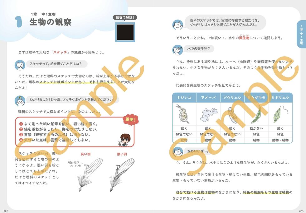『全単元解説動画付き！　中学理科3年分が一冊でスッキリ理解できる』