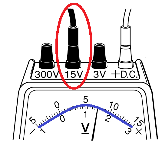 電圧計１５