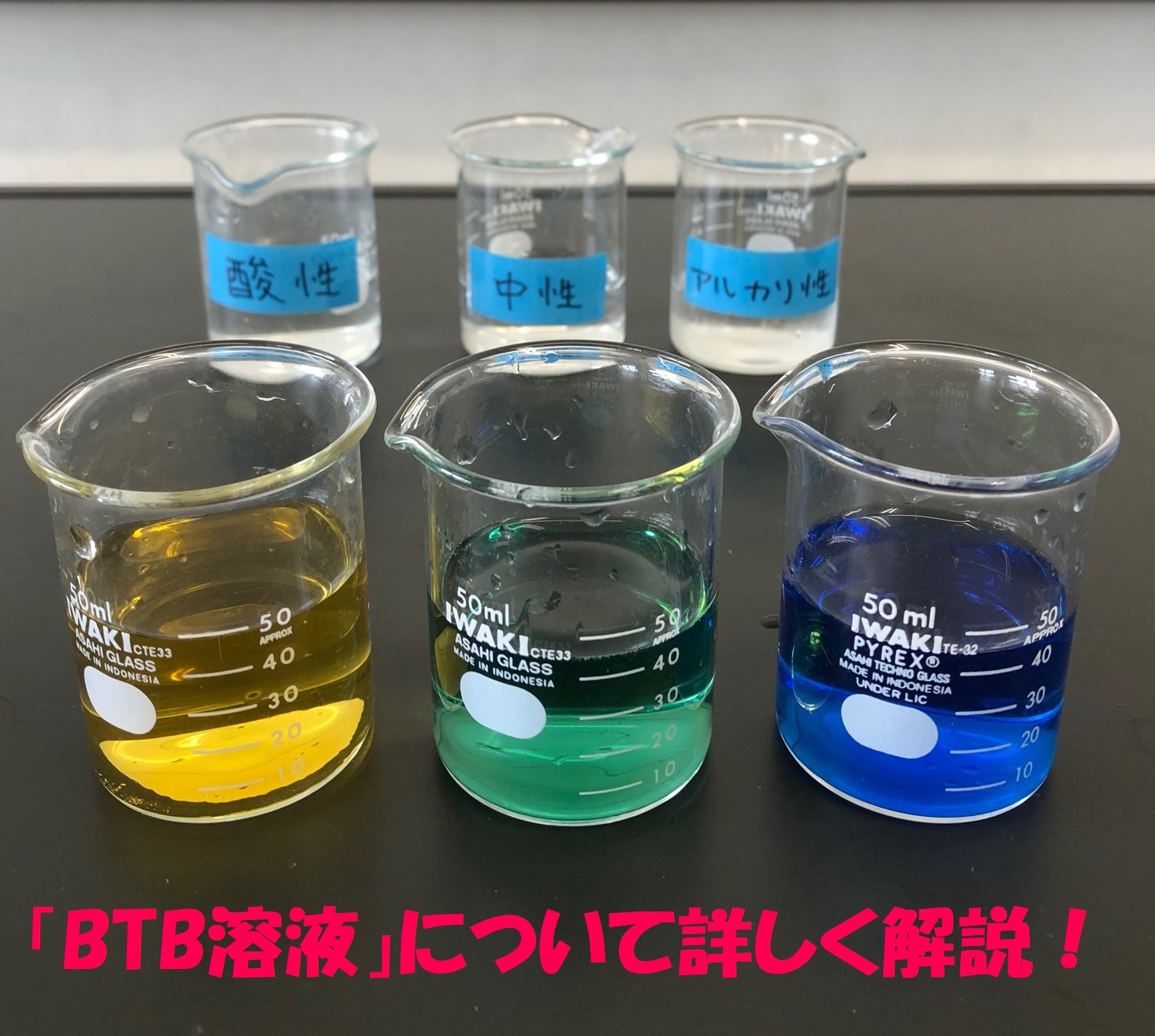 ＢＴＢ溶液の色の変化を解説