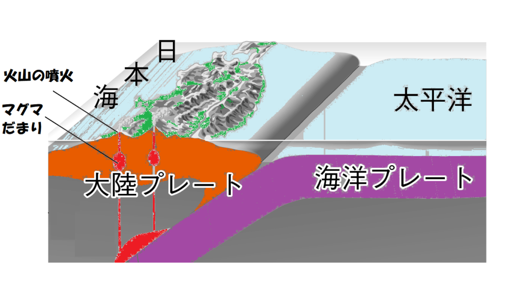 日本付近のプレートの動き