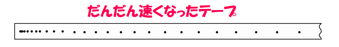 加速したテープ