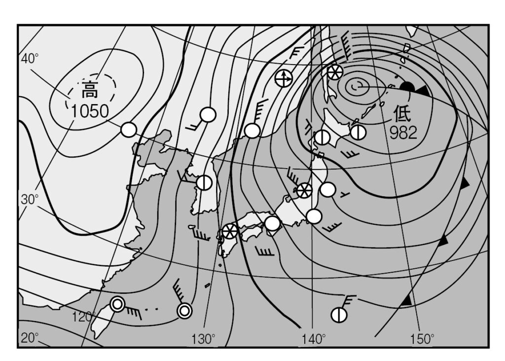 冬の気圧配置