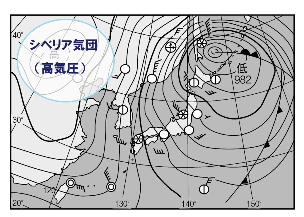 冬の気圧配置２