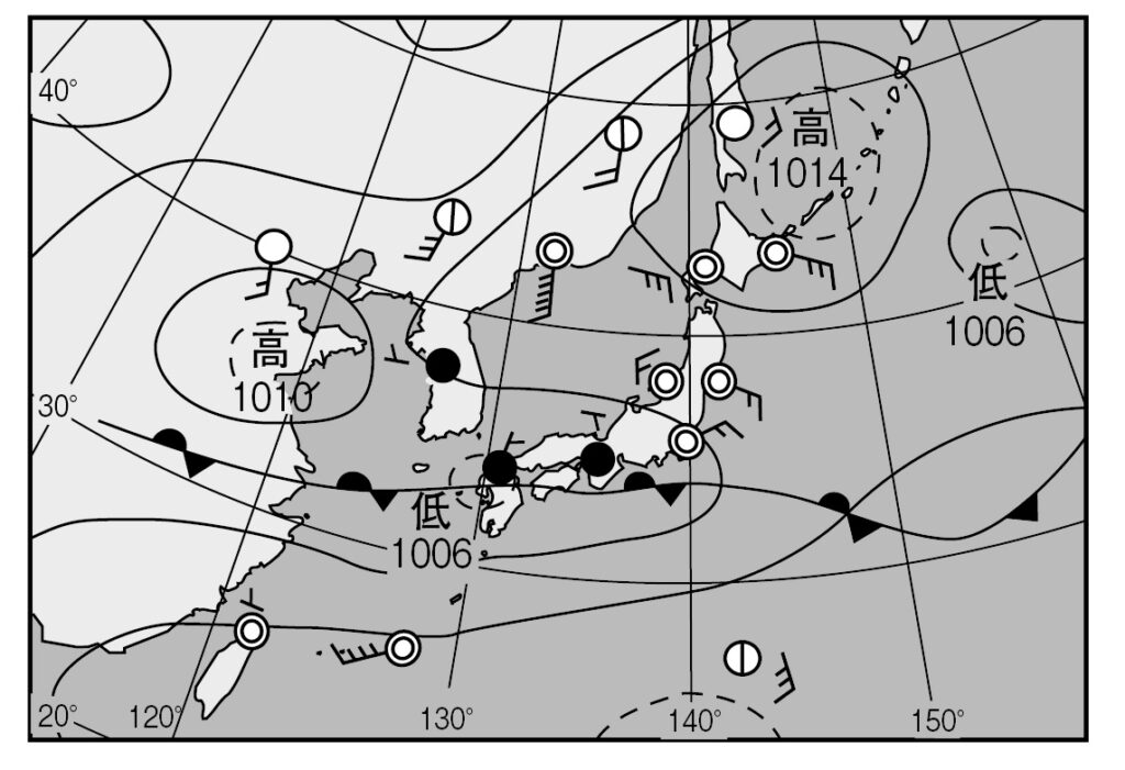 梅雨の天気図