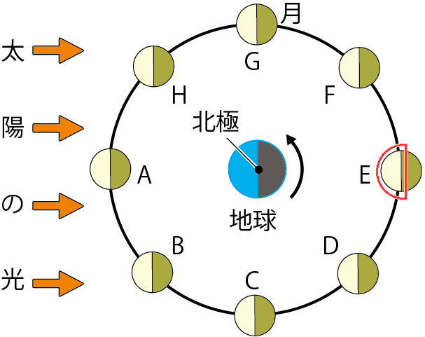 月の見え方E